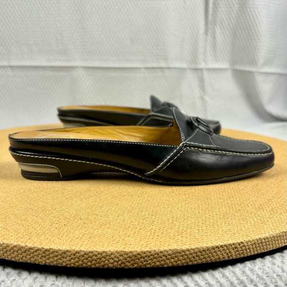 Cole Haan x Nike Air | Womens Black Leather Slip On Mules | Size 7.5 - Picture 2 of 14